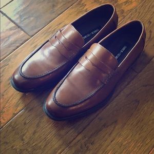 Franklin & freeman penny loafers in cognac/tan